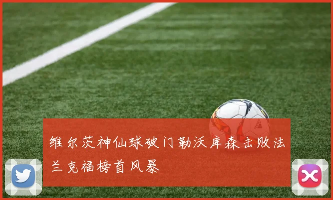 维尔茨神仙球破门勒沃库森击败法兰克福榜首风暴